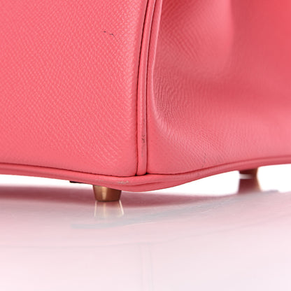 Hermes Epsom Horseshoe Birkin 30 Rose Azalee Jaune D'or 31 of 33