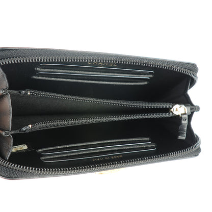 Chanel Lambskin Quilted Small Boy Zip Around Wallet Black 5 of 8