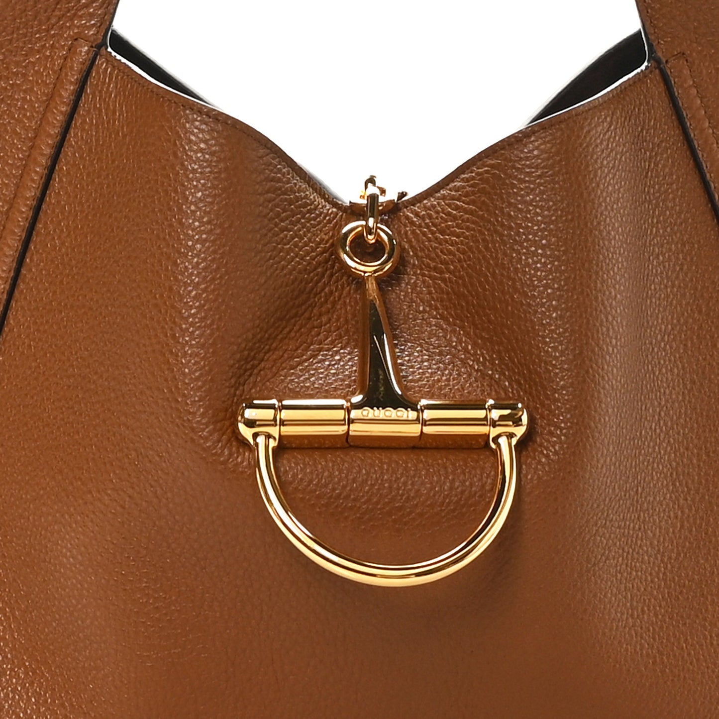 Grained Calfskin Softbit Maxi Shoulder Bag Brown