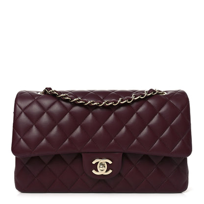 Chanel Lambskin Quilted Medium Double Flap Burgundy 1 of 10