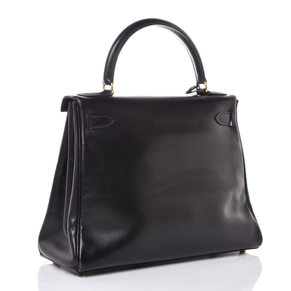 Hermes Box Kelly Retourne 28 Black 3 of 34