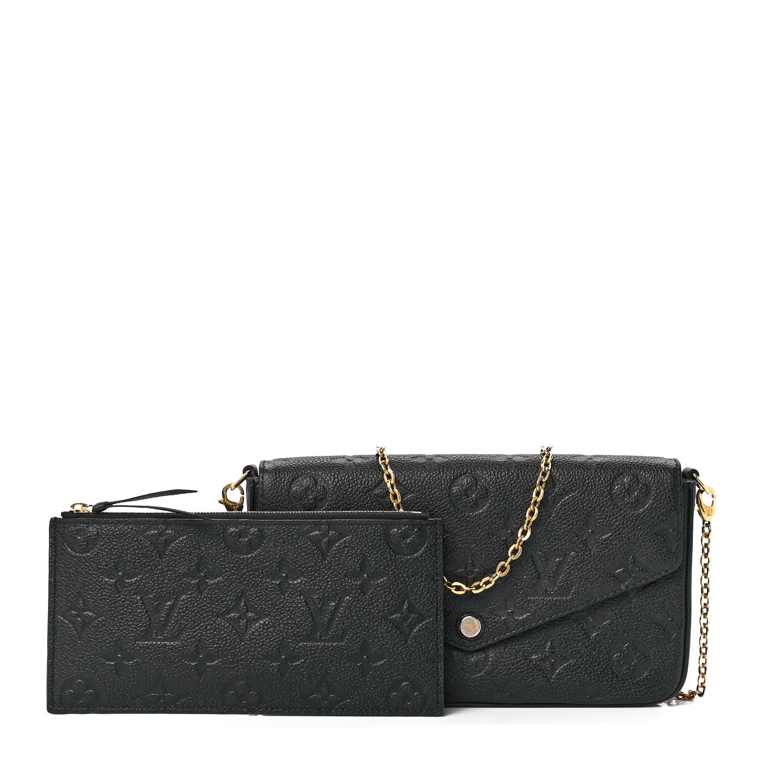 Louis Vuitton Empreinte Pochette Felicie Chain Wallet Black 1 of 14