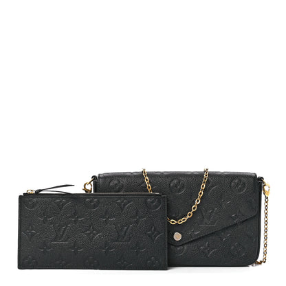Louis Vuitton Empreinte Pochette Felicie Chain Wallet Black 1 of 14