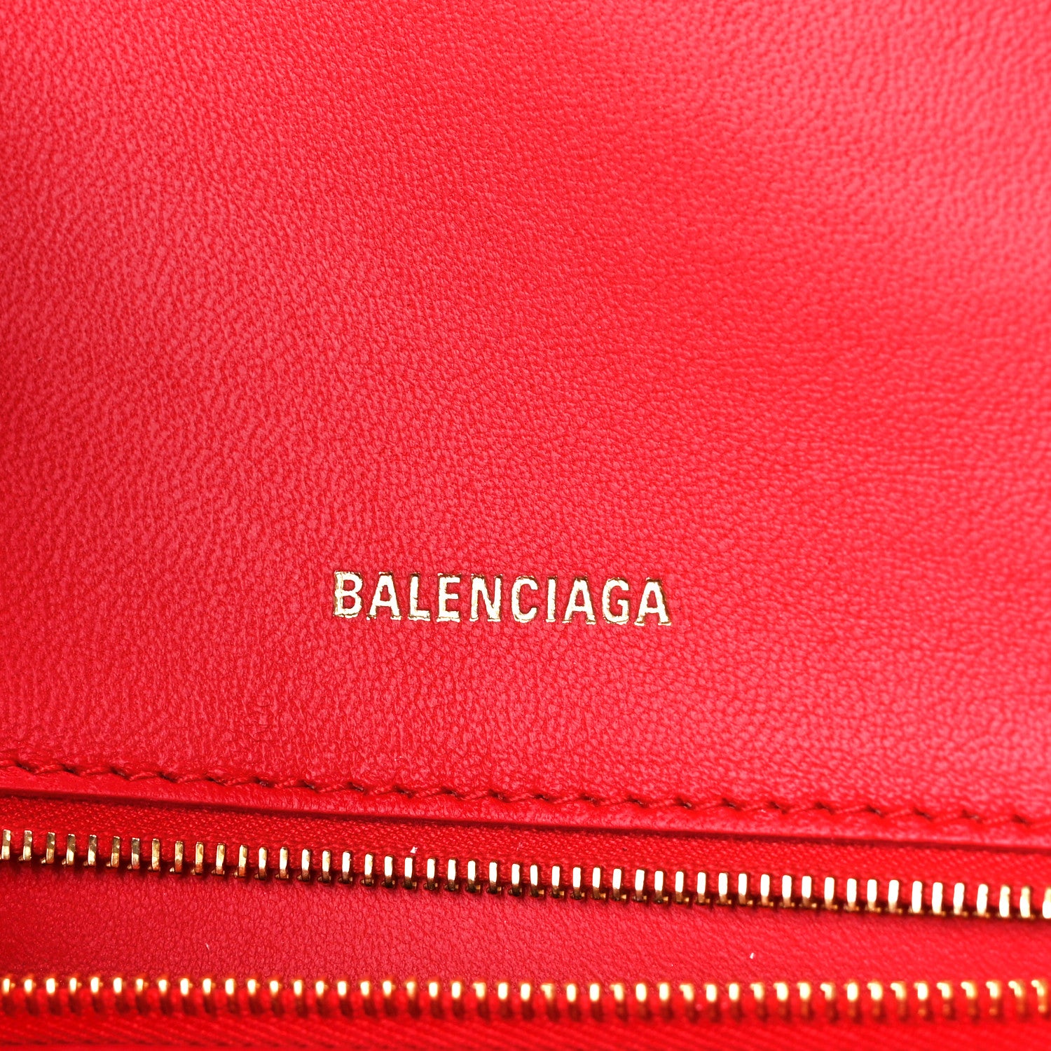 Balenciaga Shiny Box Calfskin Small Hourglass Top Handle Bag Bright Red 6 of 9