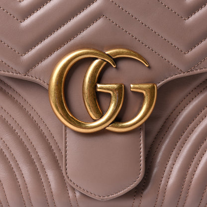 Gucci Calfskin Matelasse Large GG Marmont Shoulder Bag Porcelain Rose 9 of 13
