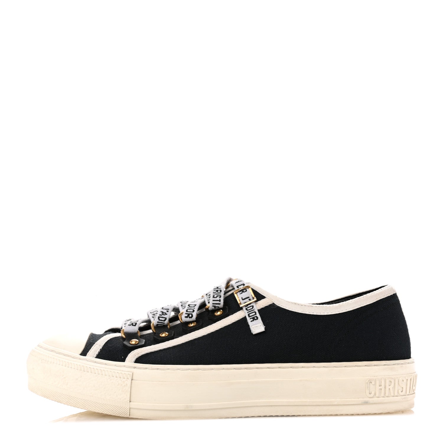 Christian Dior Canvas Walk'N'Dior Low Top Sneakers 37.5 Navy