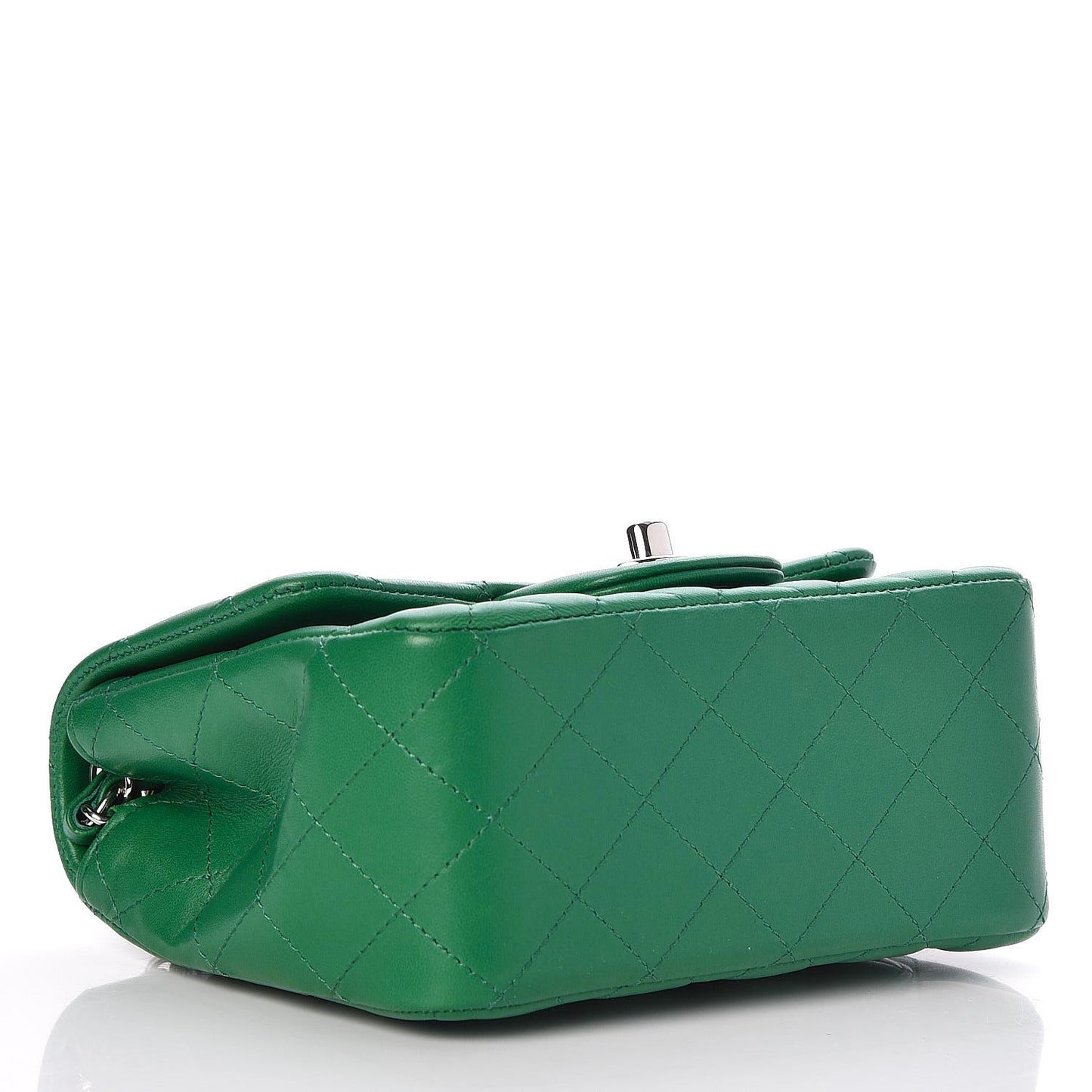 Lambskin Quilted Mini Square Flap Green