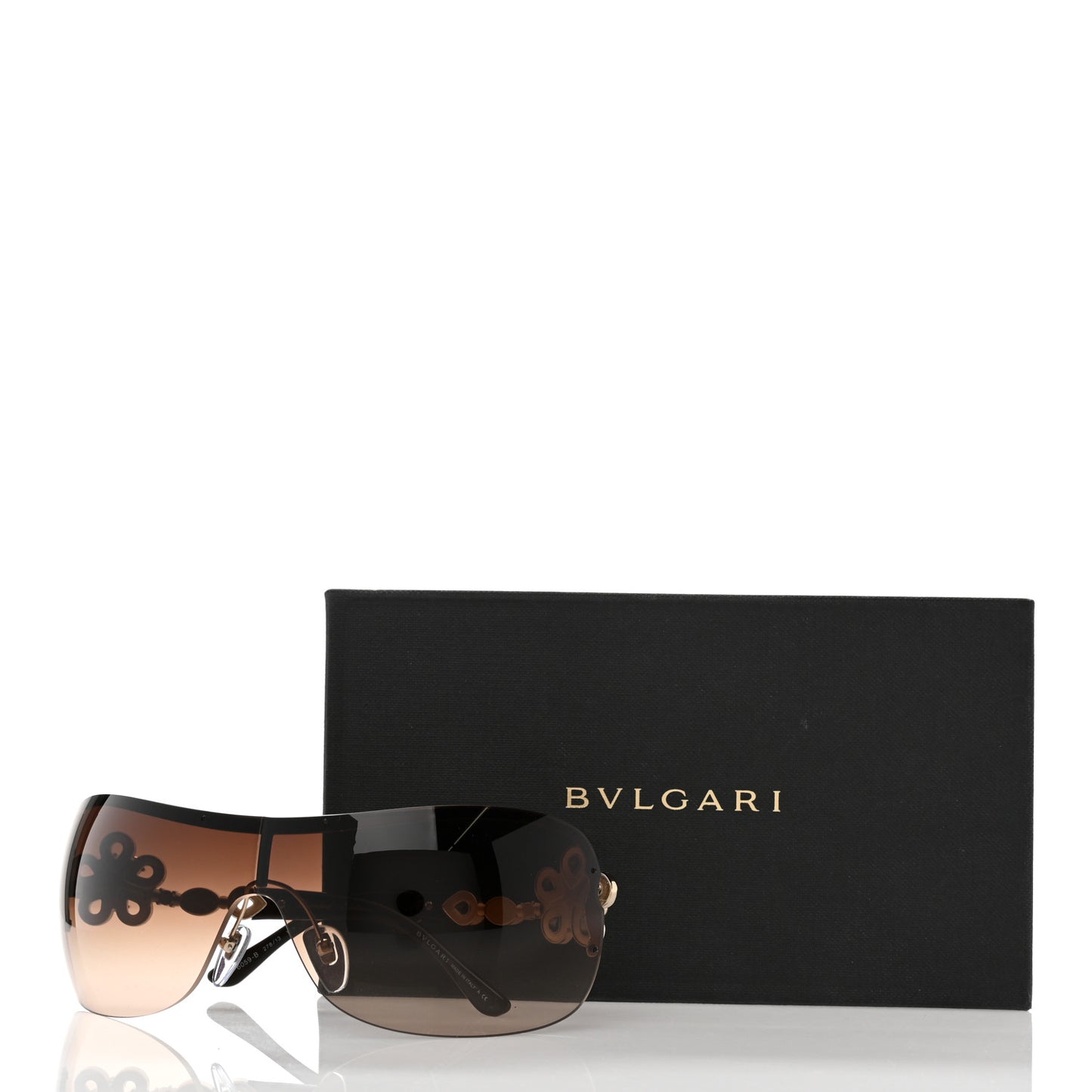 BVLGARI Crystal Flower 6059-B Sunglasses Brown