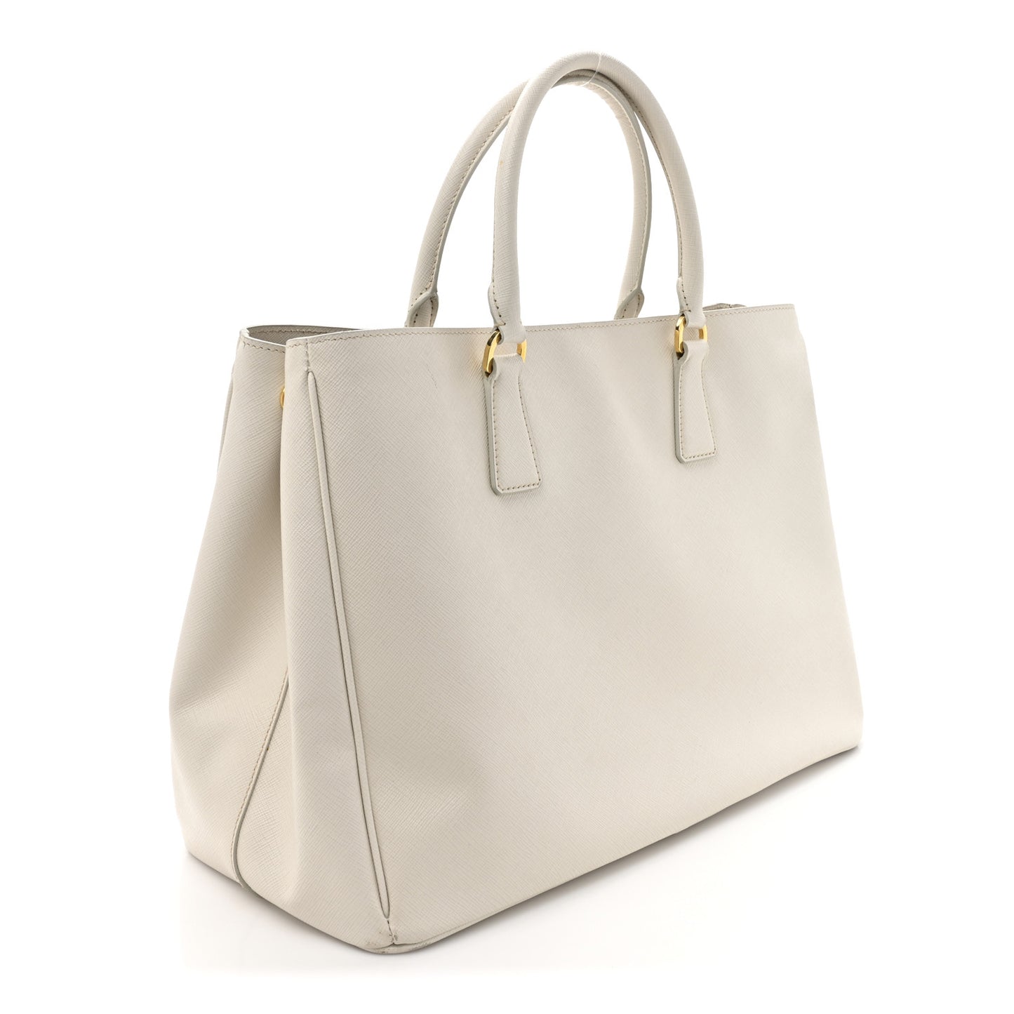 Saffiano Lux Large Galleria Double Zip Tote Talco
