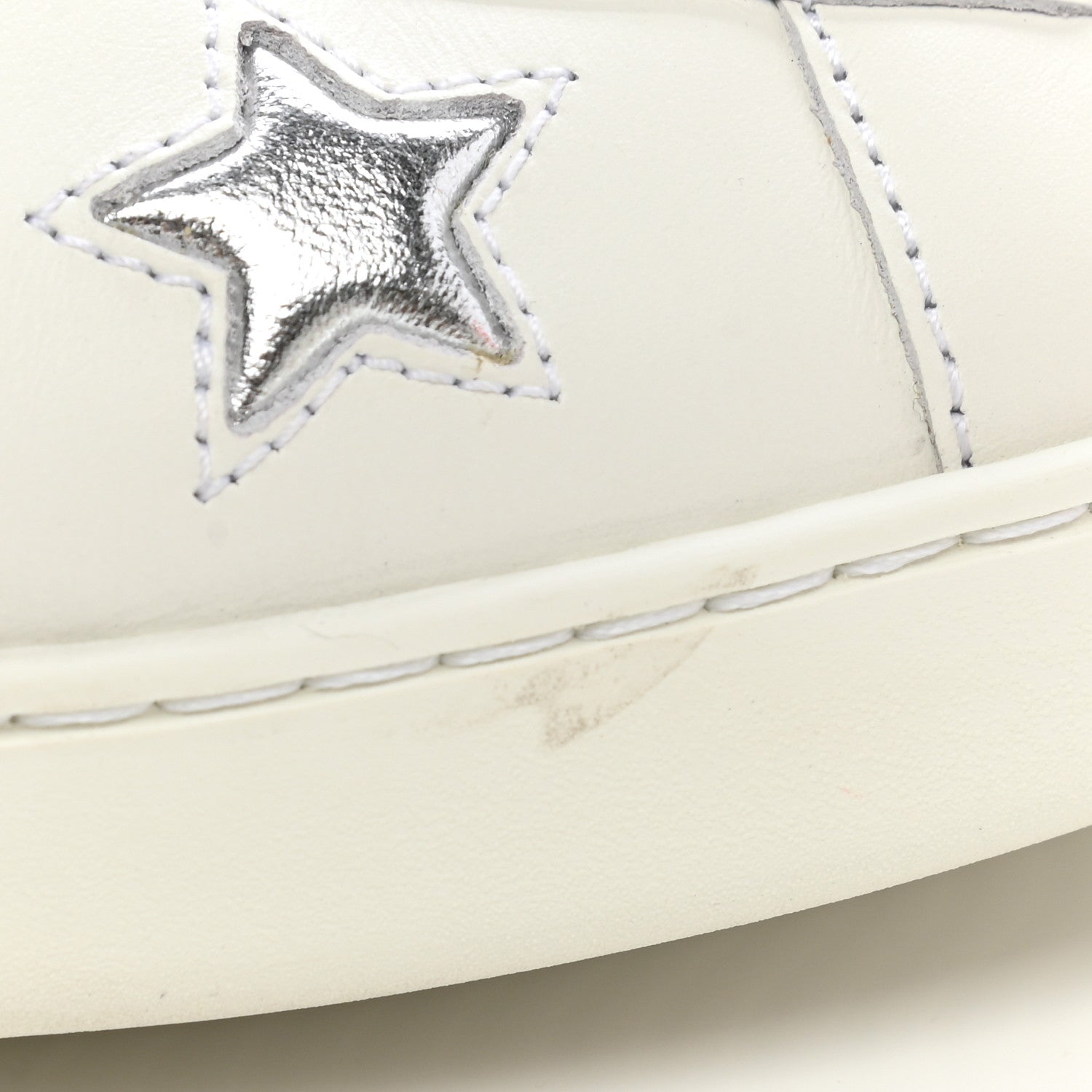 Gucci Calfskin Ayers Web Star Embroidered Womens Ace Sneakers 39.5 White Multi 11 of 12