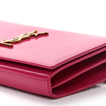 Saint Laurent Patent Calfskin Monogram Kate Wallet On Chain Fresh Fuxia 9 of 11