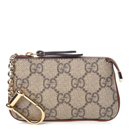 Gucci GG Supreme Monogram Key Case Brown 1 of 8