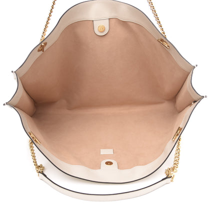 Gucci Calfskin Maxi Rajah Chain Tote White 5 of 11