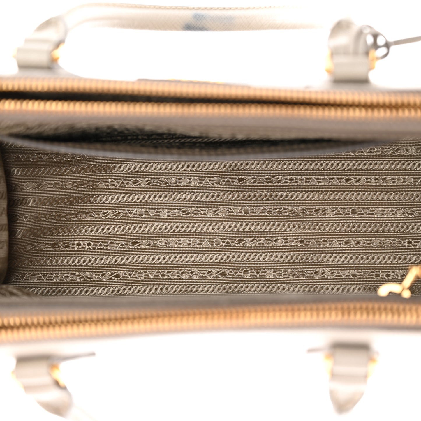 Saffiano Lux Small Galleria Double Zip Tote Pomice