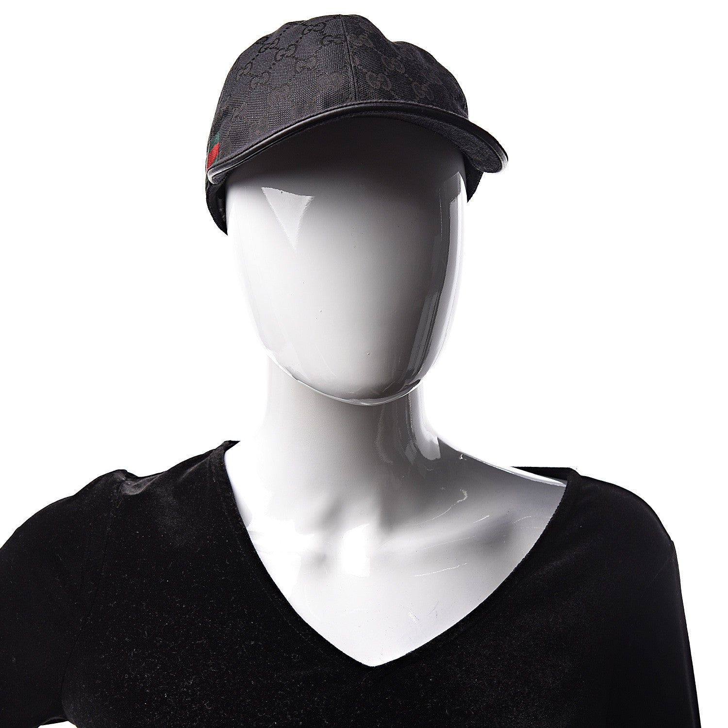 Gucci Monogram Web Baseball Hat XS Black 2 of 7