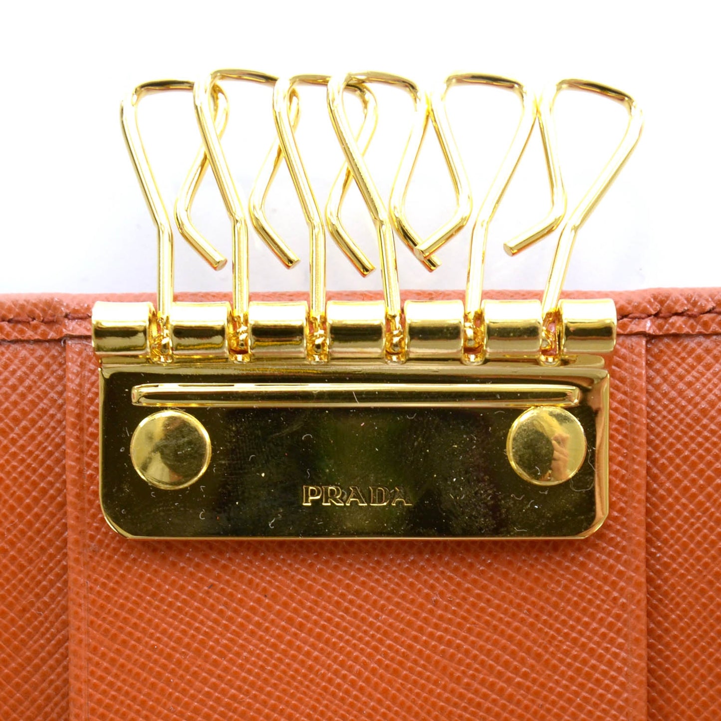 Saffiano Metal 6 Key Holder Rame