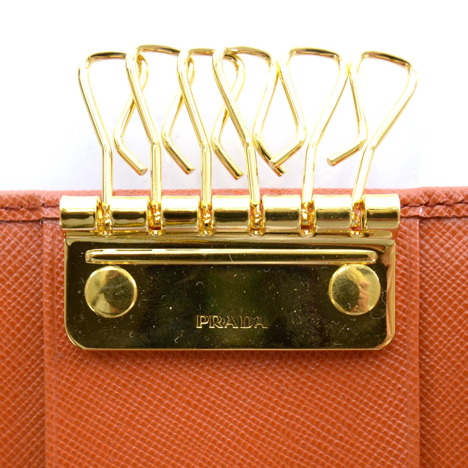 Prada Saffiano Metal 6 Key Holder Rame 8 of 8