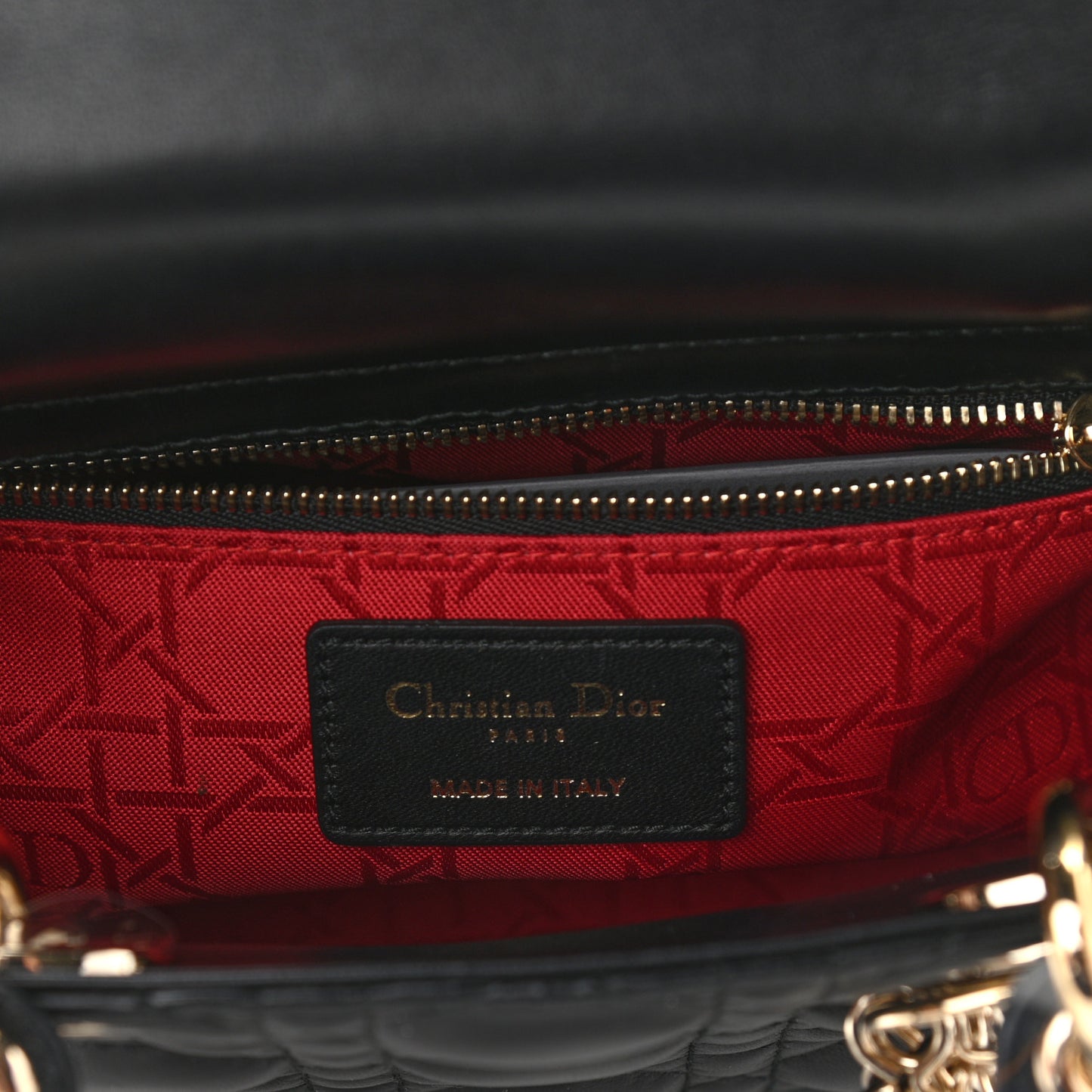 Lambskin Cannage Small Lucky Badges My Lady Dior Black