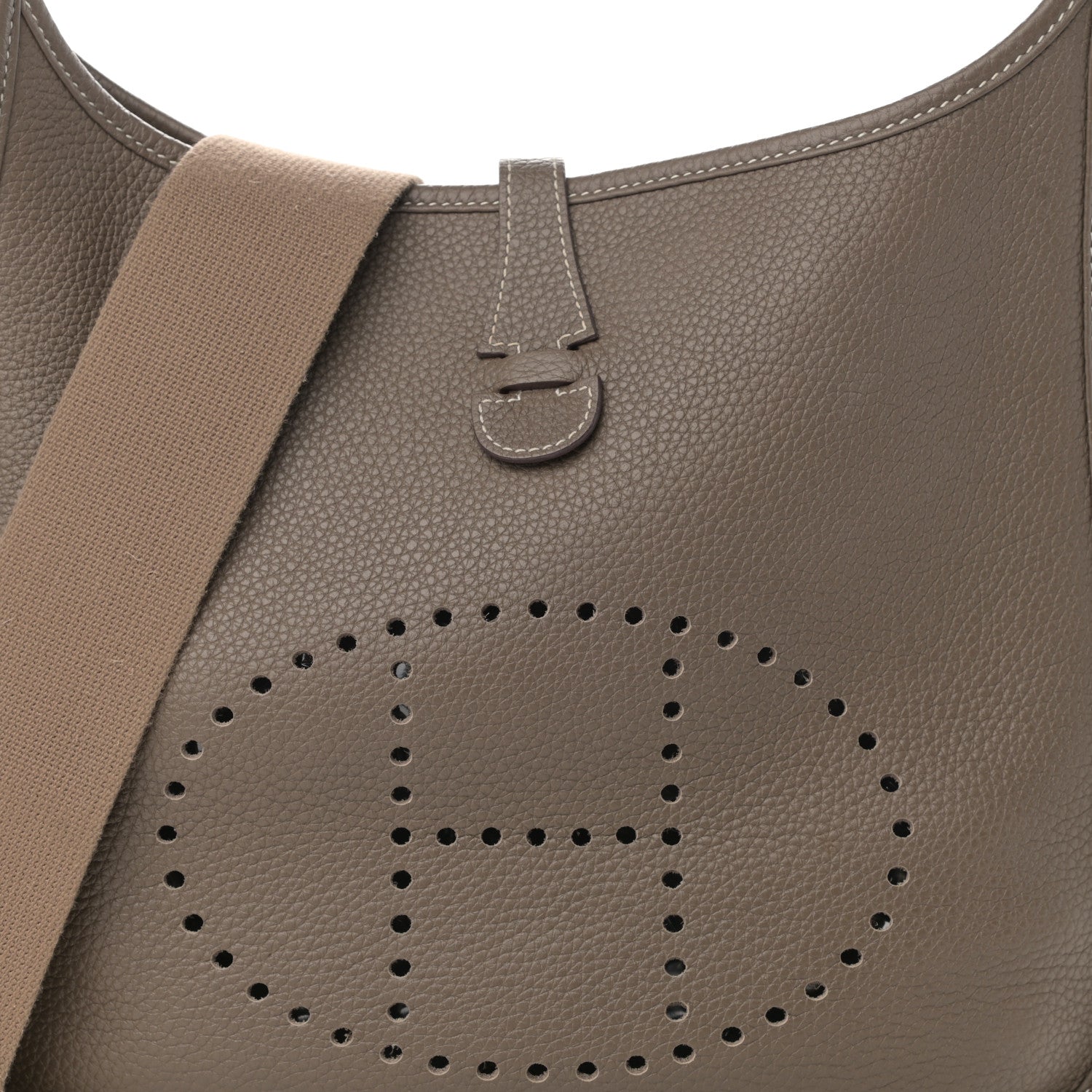 Hermes Taurillon Clemence Evelyne III PM Etoupe 8 of 16