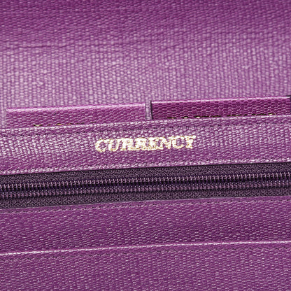 Saint Laurent Textured Calfskin Classic Y Document Case Clutch Purple 7 of 9