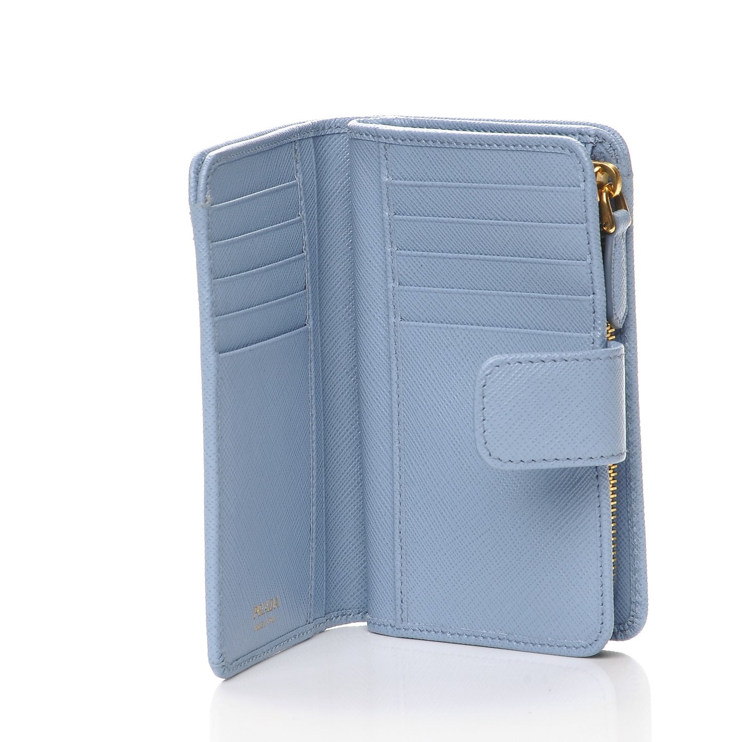 Saffiano Metal Zip Around Wallet Astrale