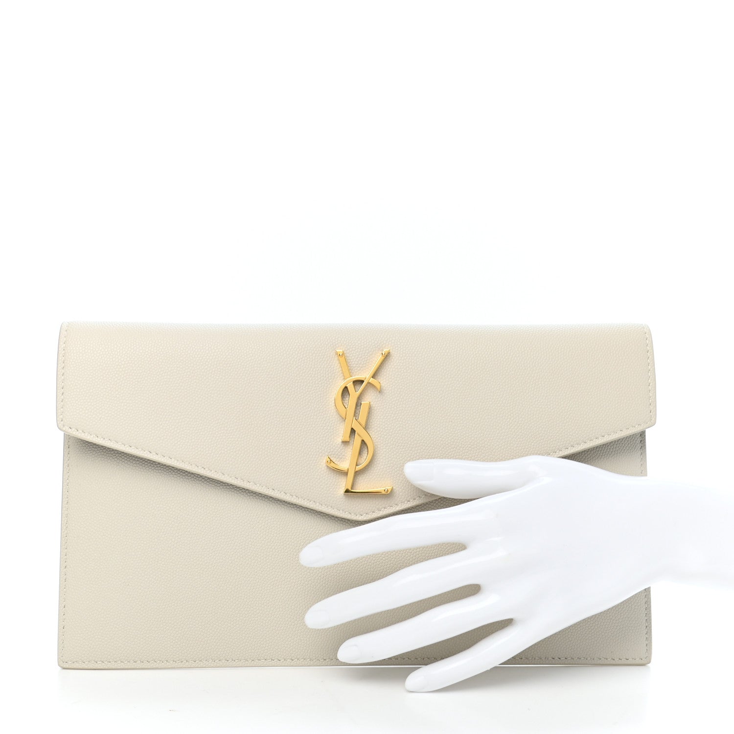 Saint Laurent Grain De Poudre Uptown Pouch Crema Soft 2 of 7