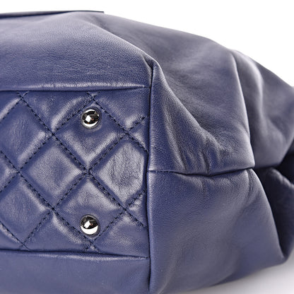 Chanel Calfskin Large Trianon Tote Navy Blue 10 of 10