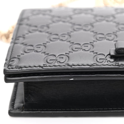 Gucci Guccissima Signature Bowy Chain Wallet Black 10 of 12