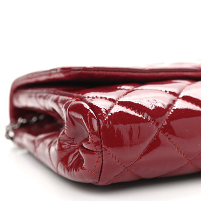 Chanel Patent Quilted Clutch With Chain Flap Red 7 of 11