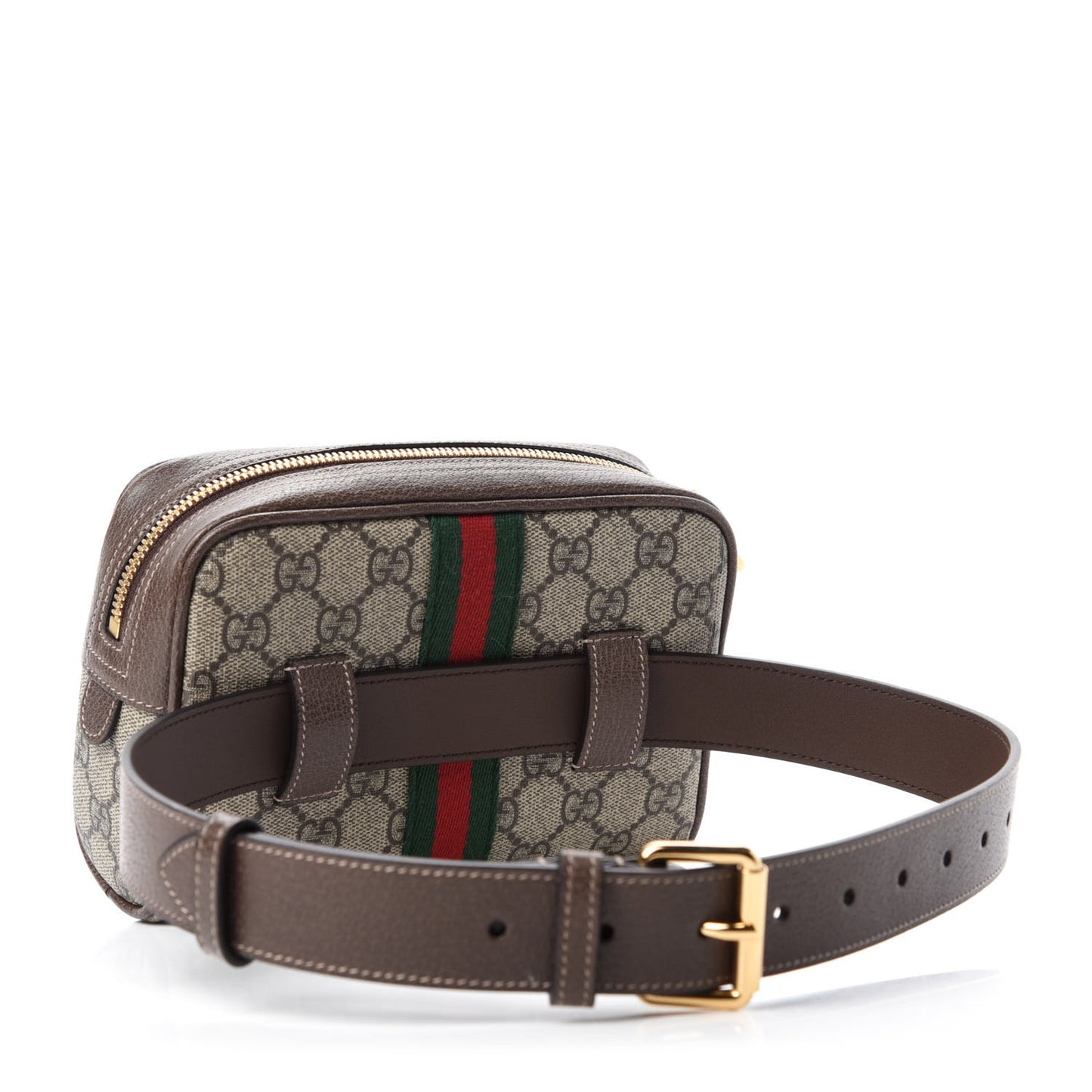 GG Supreme Monogram Small Ophidia Belt Bag 65 26 Dark Brown
