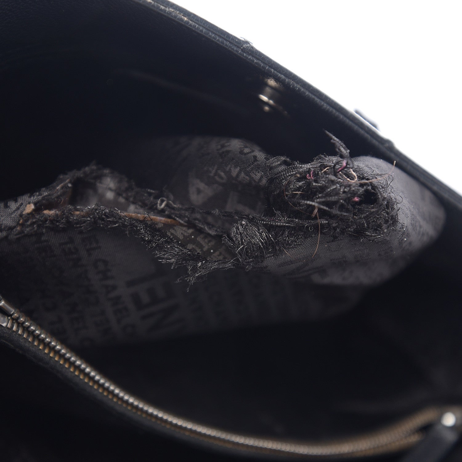 Chanel Caviar Square Stitched Tote Black 5 of 9