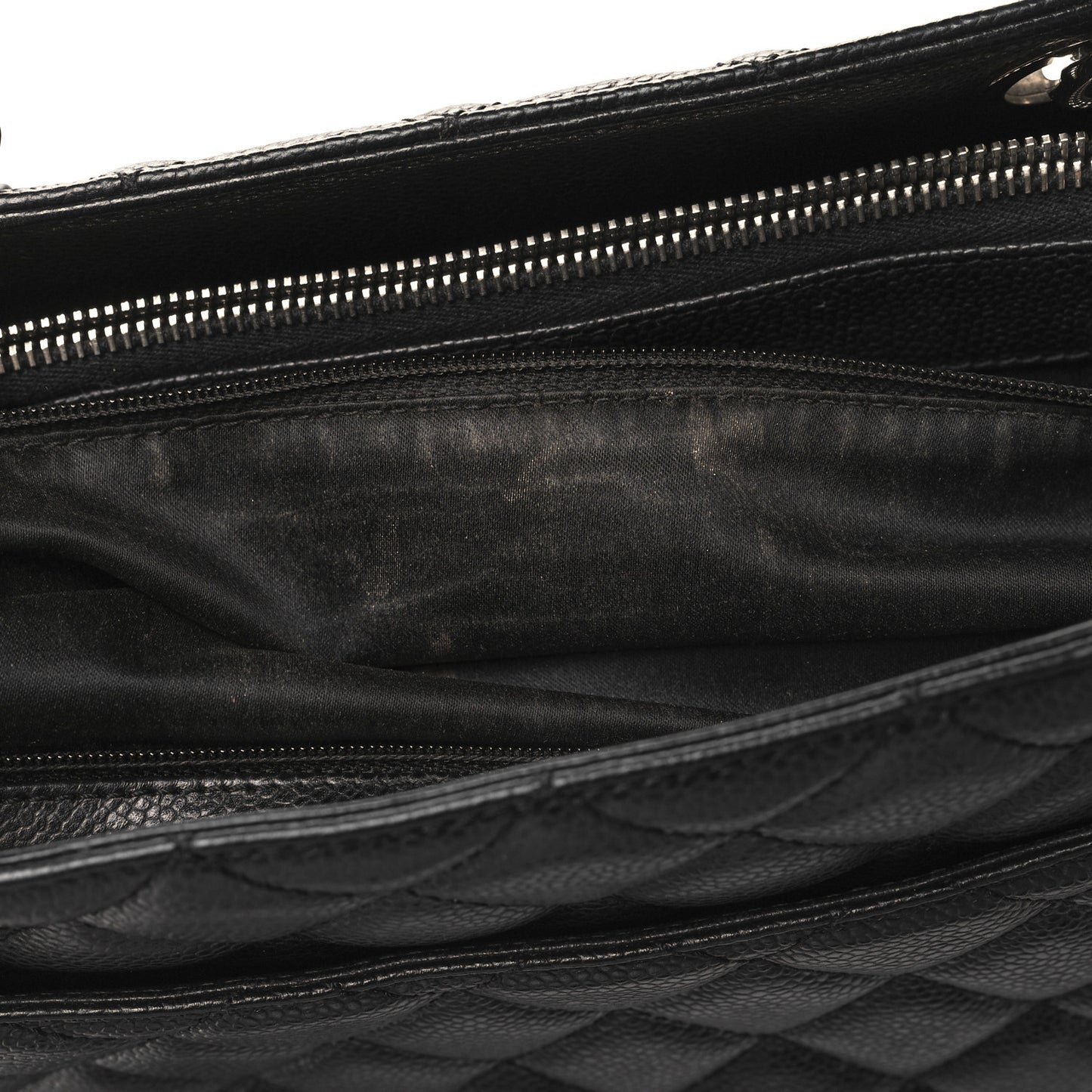 Caviar Quilted Grand Shopping Tote GST Black
