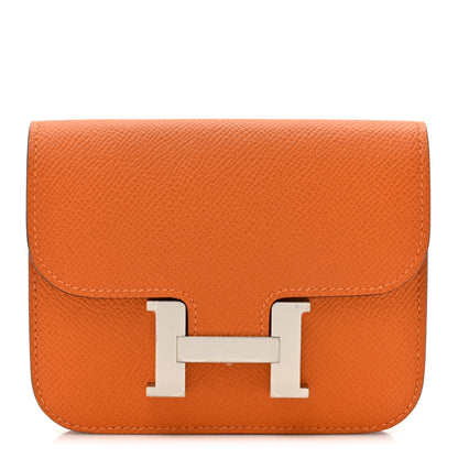 Hermes Epsom Constance Slim Wallet Orange 1 of 13