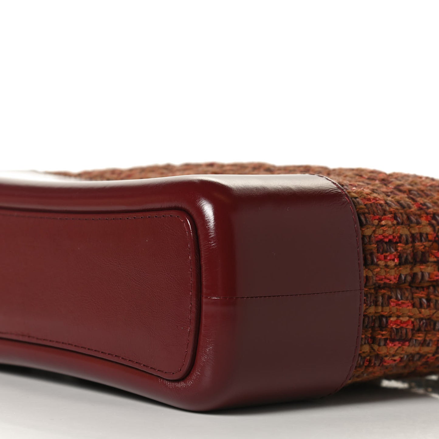Tweed Calfskin Medium Gabrielle Hobo Burgundy