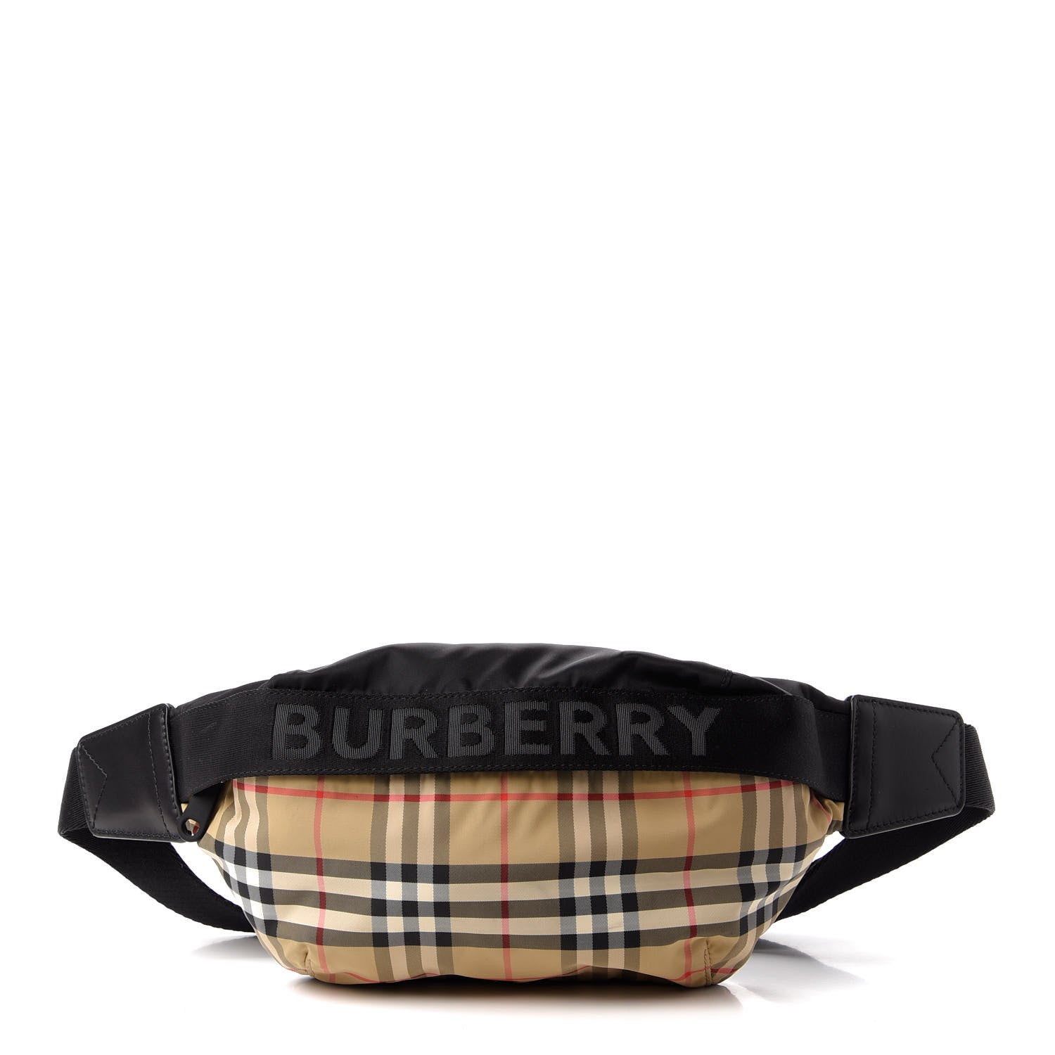 Burberry Nylon Vintage Check Sonny Bum Bag Archive Beige Black 1 of 11