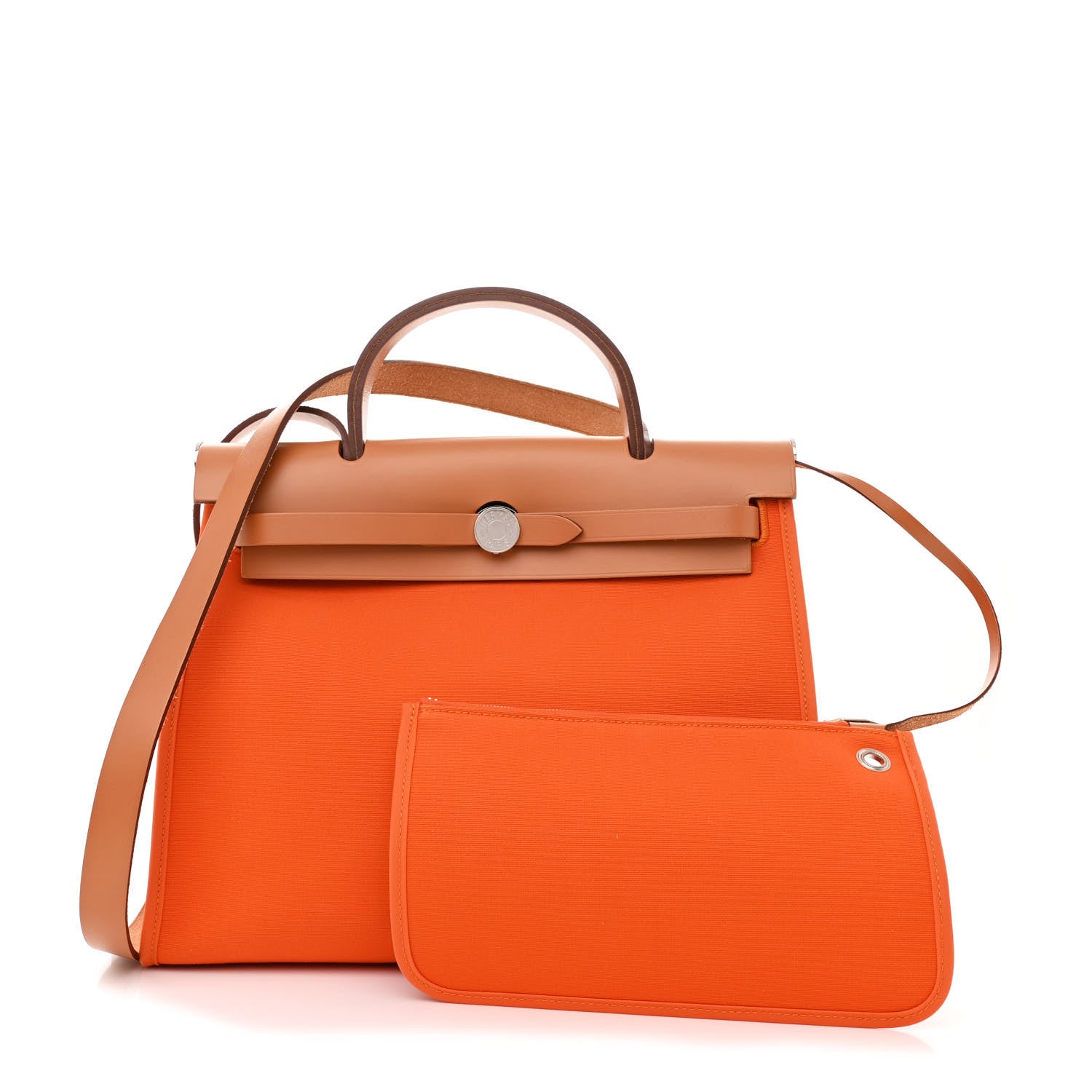 Hermes Toile Vache Hunter Herbag Zip 31 PM Orange 3 of 11