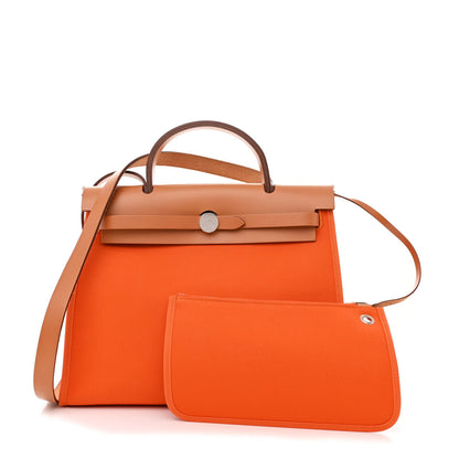 Hermes Toile Vache Hunter Herbag Zip 31 PM Orange 3 of 11