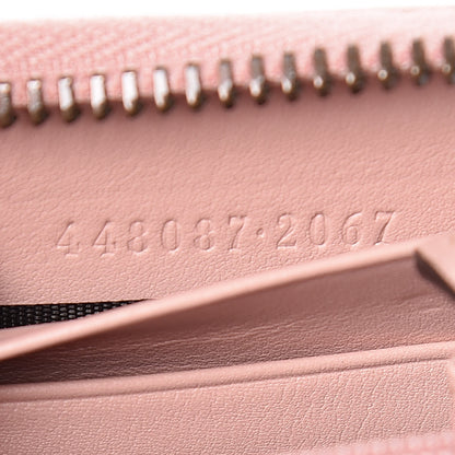 Gucci Calfskin Matelasse GucciGhost GG Marmont Zip Around Wallet Perfect Pink Rosa Ivory 8 of 9