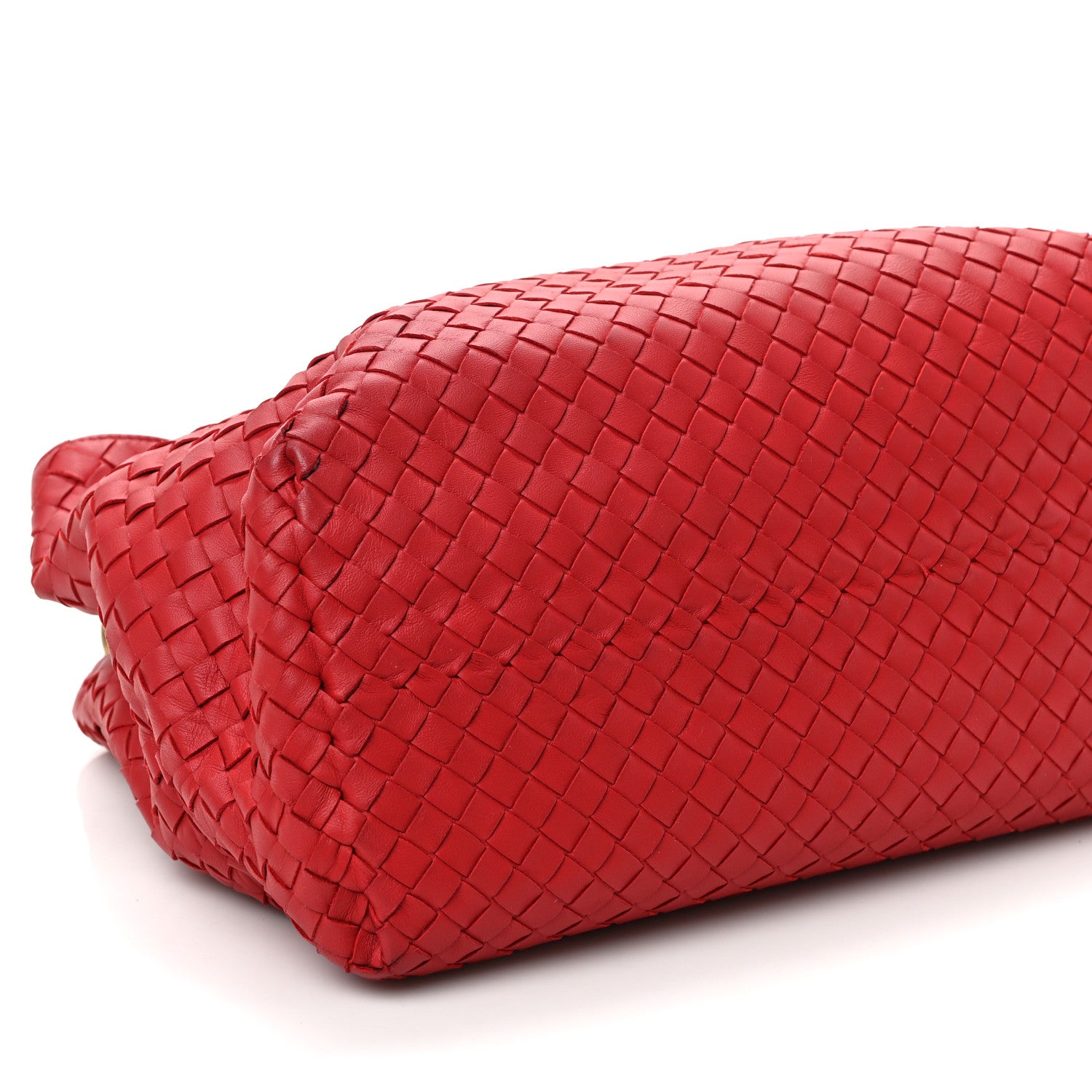 Bottega Veneta Nappa Intrecciato Medium Classic Chain Strap Tote Red 8 of 9