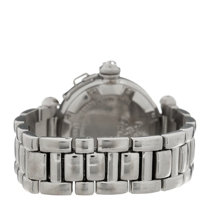 Cartier 18K White Gold Diamond 32mm Pasha C Automatic Watch 3 of 4