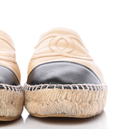 Chanel Lambskin CC Espadrilles 42 Beige Black 19 of 21