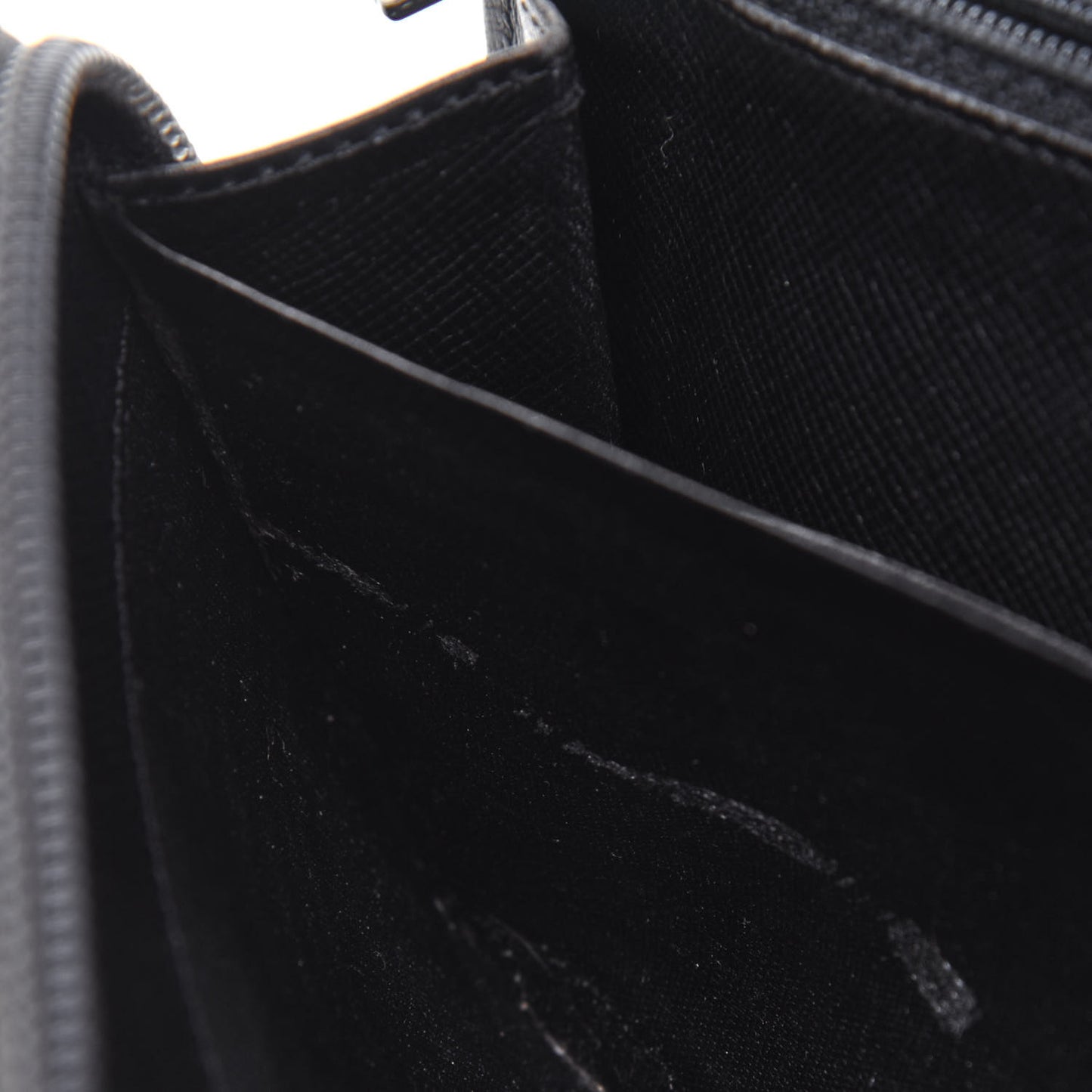 Tessuto Nylon Quilted Zip Around Wallet Black