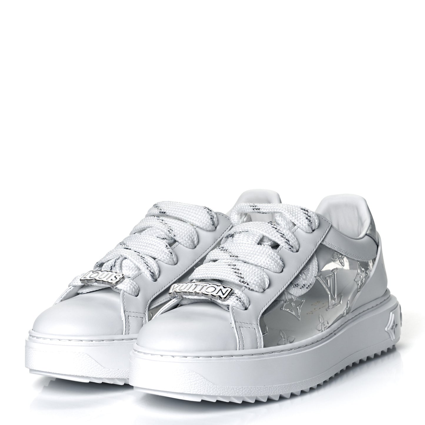 Monogram PVC Time Out Sneakers 36 Silver