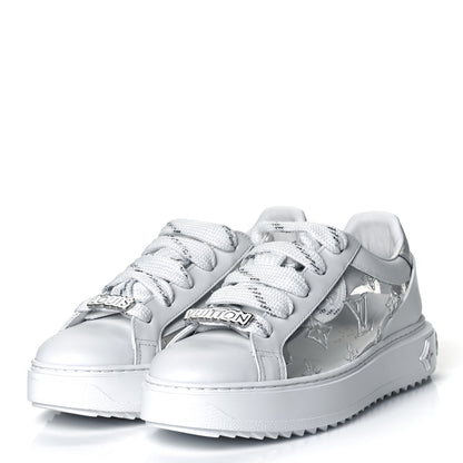 Louis Vuitton Monogram PVC Time Out Sneakers 36 Silver 3 of 12