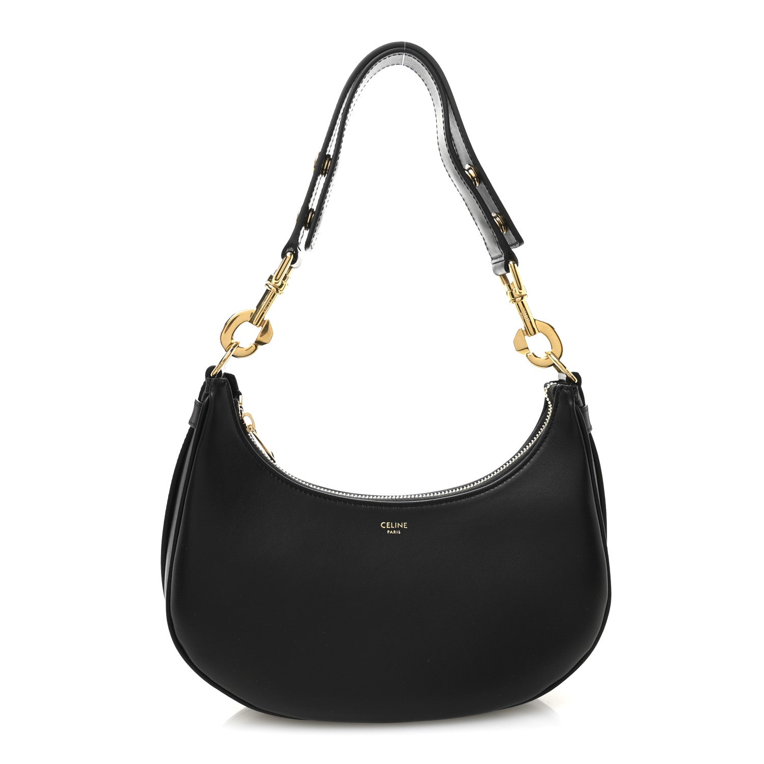 Celine Smooth Calfskin Medium Strap Ava Shoulder Bag Black 1 of 11