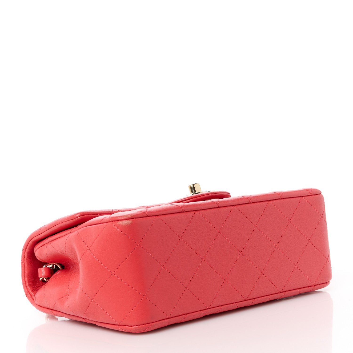 Chanel Lambskin Quilted Mini Rectangular Flap Red 4 of 11