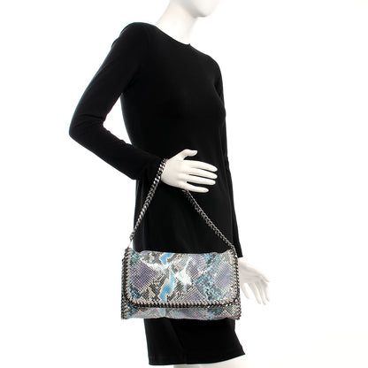 Stella McCartney Python Oleografic Falabella Clutch Navy 2 of 7