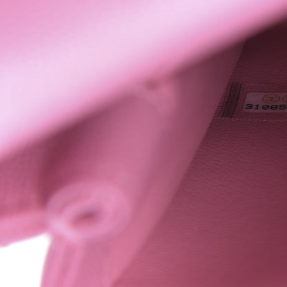 Chanel Caviar Lizard Embossed Quilted Mini Coco Handle Flap Pink 9 of 9