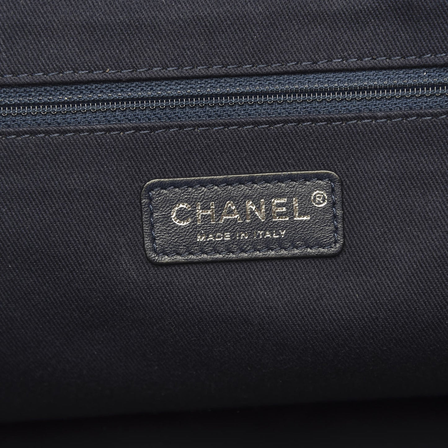 Canvas Large Shopping Tote Dark Blue