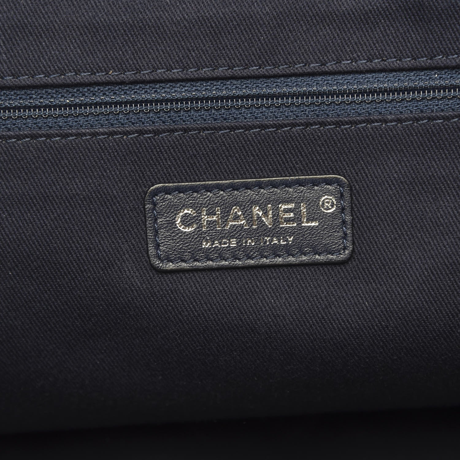 Chanel Canvas Large Shopping Tote Dark Blue 7 of 11